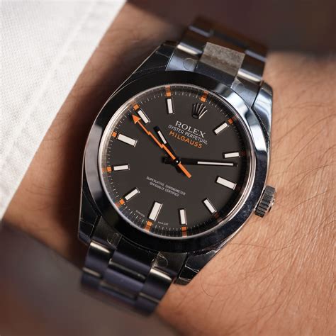 rolex milgauss black replica|rolex milgauss black bezel.